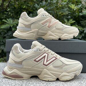 New Balance 9060 Brown/Cream Suede Sneakers
